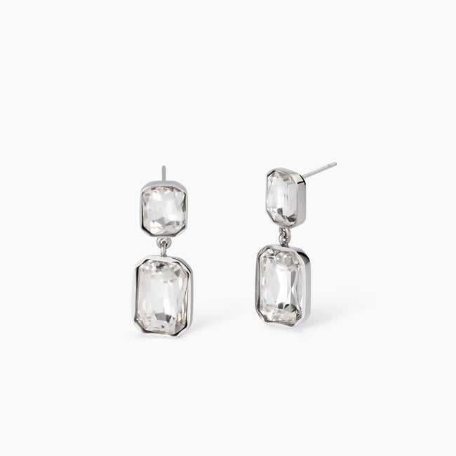 Kidult Style 01 | Orecchini pendenti con cristalli bianchi | 861003