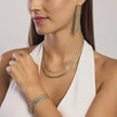 Kidult Style 02 | Orecchini dorati con catena e tennis | 861011