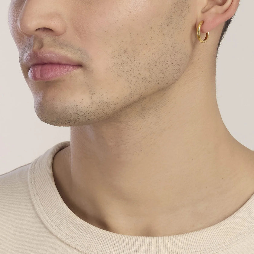 Kidult Style 54 | Orecchino a cerchio in acciaio dorato | 861099
