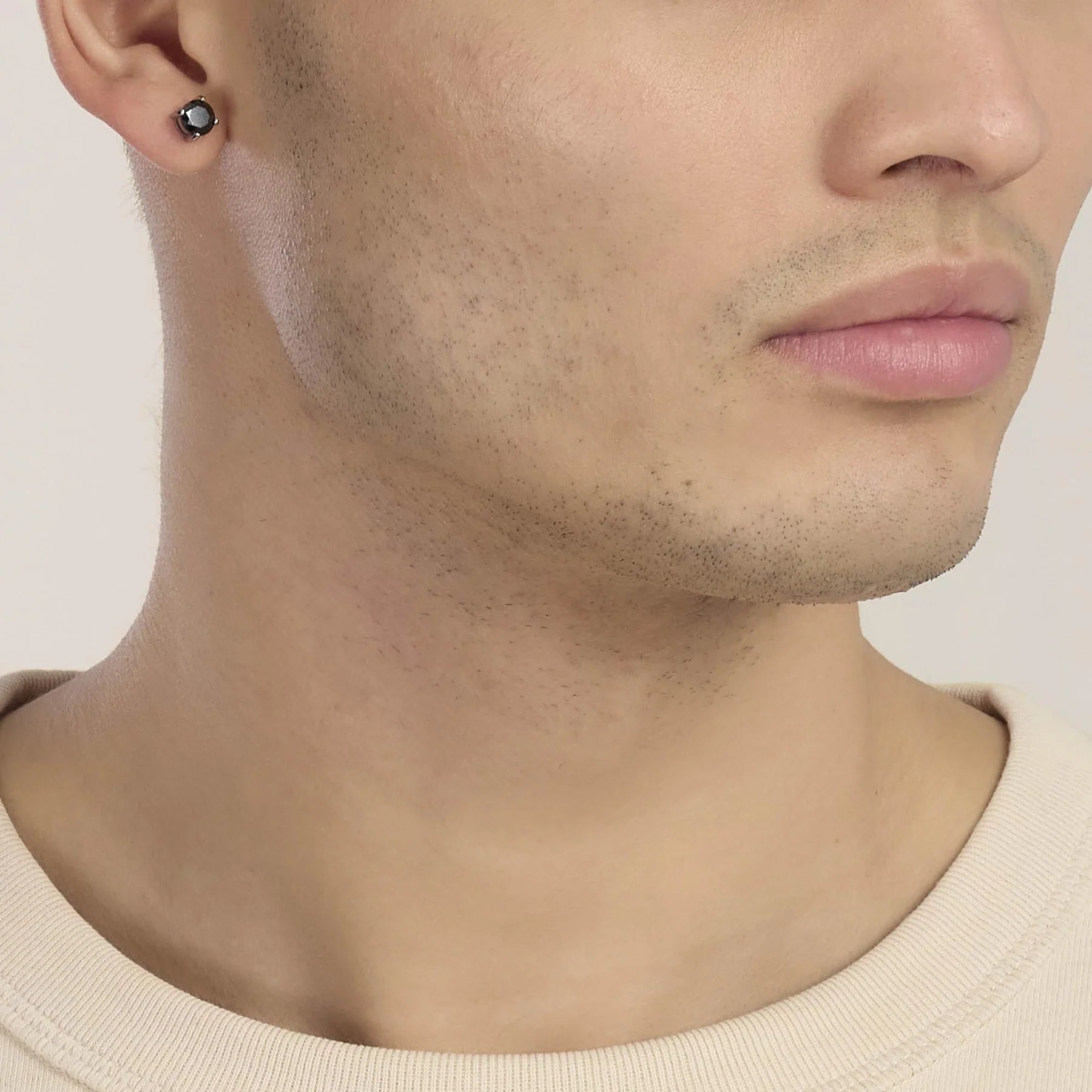 Kidult Style 53 | Orecchini da uomo in acciaio e zirconi neri | 861107