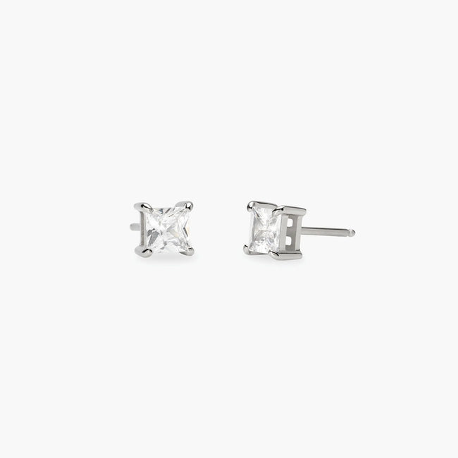 Kidult Style 53 | Orecchini punto luce da uomo in acciaio e zirconi bianchi | 861108