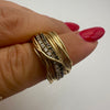 FILODELLAVITA | Classic 13 fili in Oro Giallo 9kt e diamanti bianchi e neri | AN13GBTBN