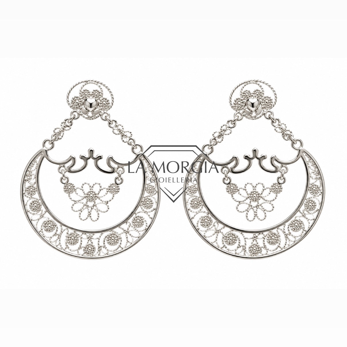 FILIGRANA | Orecchini Sciaquaije Abruzzesi Argento 925‰ piccoli cm3,4 | OR 057A