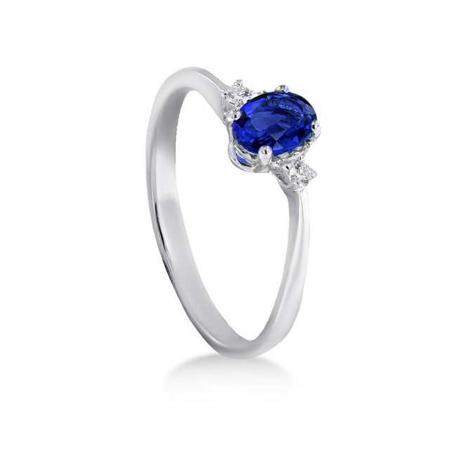 LuxGioielli | Anello in oro con Zaffiro e diamanti | ANLK3068ZB