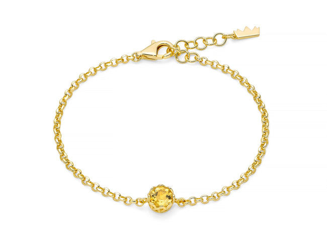 MILUNA | Bracciale Unica Colibrì con citrino | BRD1119