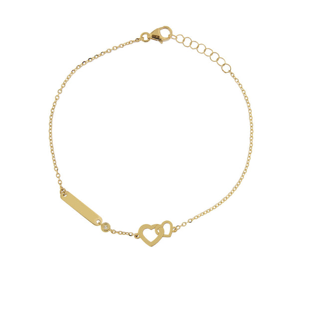 LuxGioielli | Bracciale Doppio Cuore da incidere | BRD3454 0600; GI