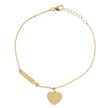 LuxGioielli | Bracciale Cuore Pieno con piastrina da incidere | BRD3457 0202; GI