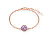 MILUNA | Bracciale in argento dorato e Ametista a fiore | BRD994
