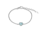 MILUNA | Bracciale in argento e Gemma del Cielo a cuore | BRD999