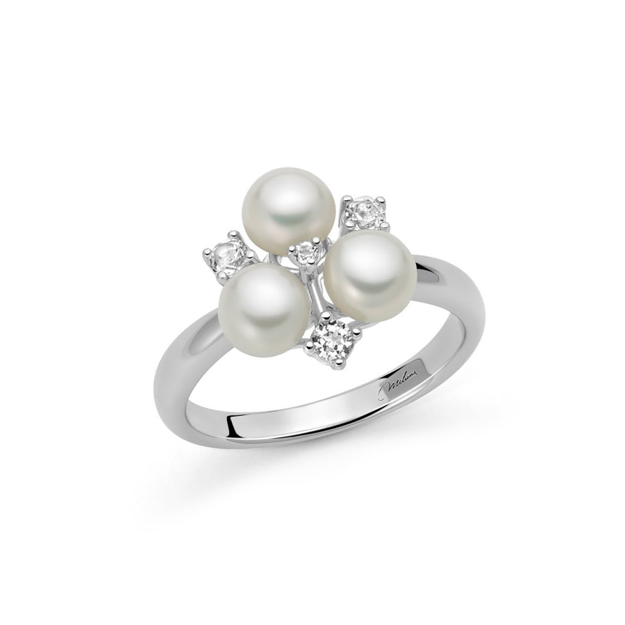 MILUNA | Anello di perle Unica Bouquet con perle Oriente | PLI1718