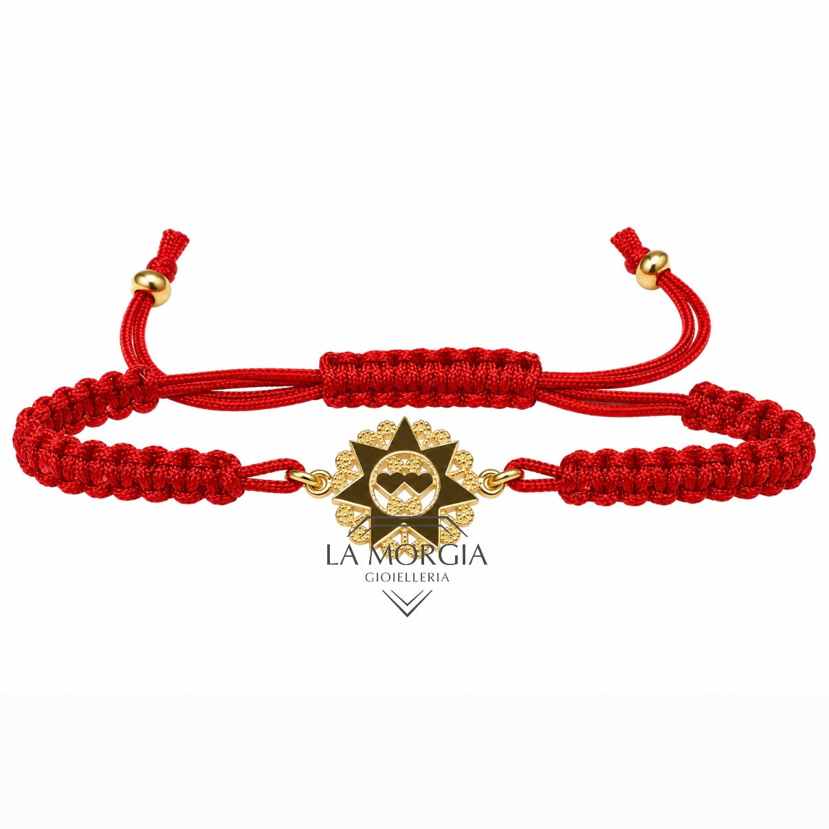 PRESENTOSA | Bracciale seta in Argento Dorato 925‰ diam. 1,5 cm | BR P02SCG