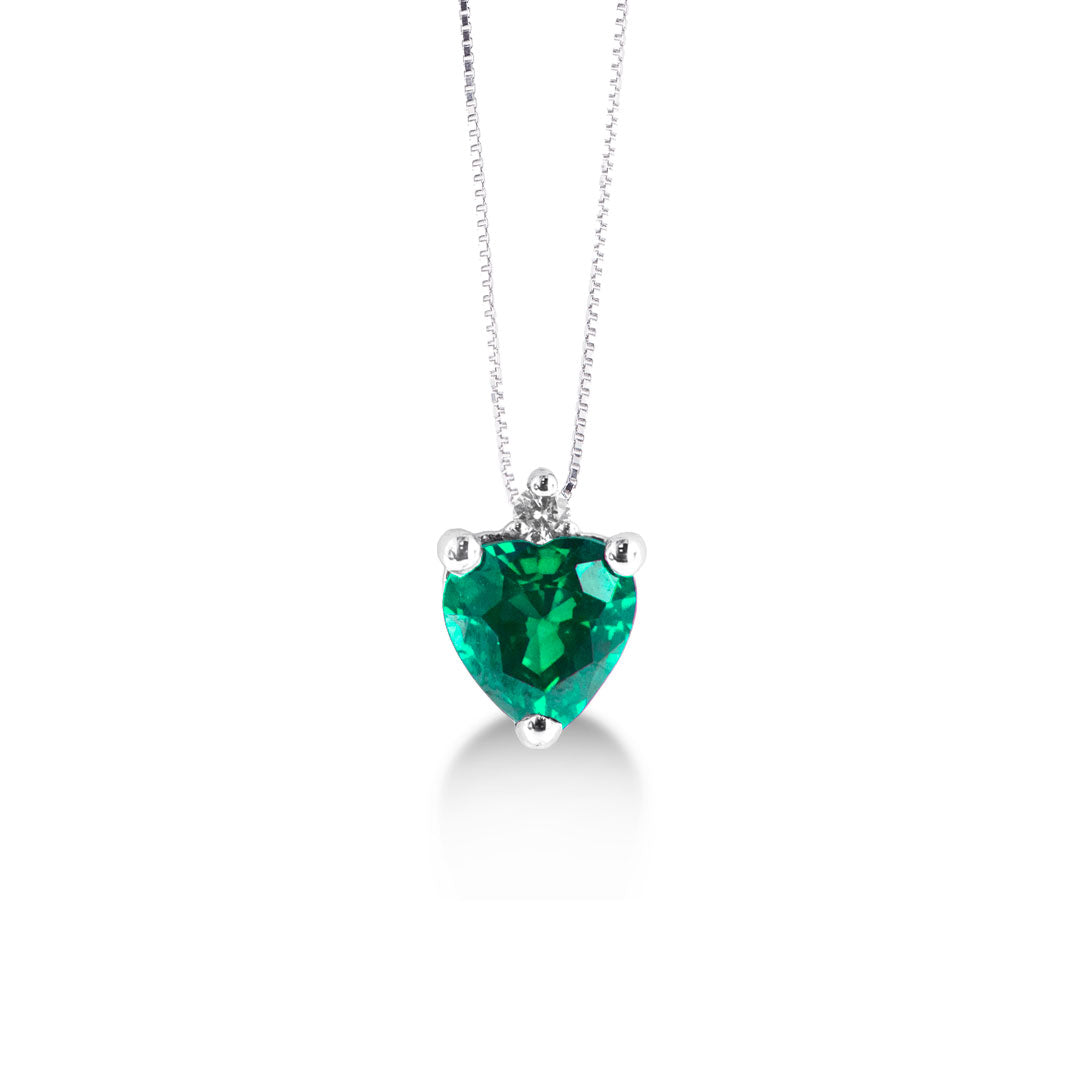 LuxGioielli | Collana in oro con Smeraldo e diamante | CL3066SDB
