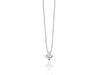 MILUNA | Collana punto luce con diamante e griffe triangolari in oro bianco | CLD2937