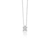 MILUNA | Collana punto luce con diamante e griffe regolari in oro bianco | CLD4087