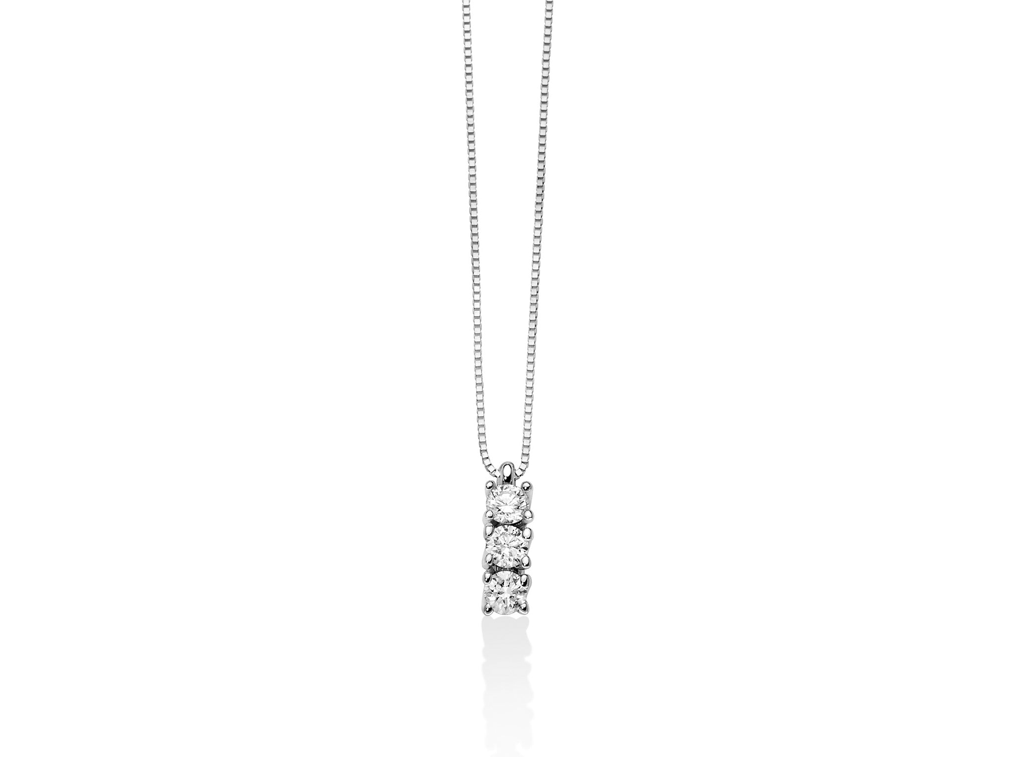 MILUNA | Collana trilogy in oro e diamanti | CLD4115