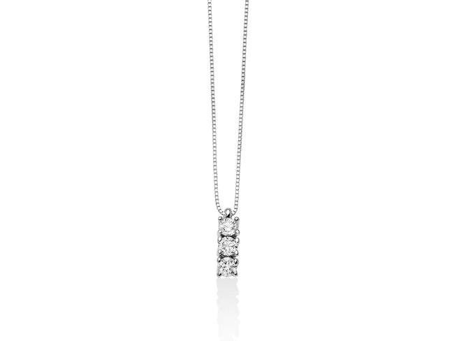 MILUNA | Collana trilogy in oro e diamanti | CLD4115