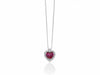 MILUNA | Collana con rubino a cuore e diamanti in oro bianco | CLD4501