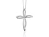 MILUNA | Collana in oro bianco con croce e diamanti | CLD4524