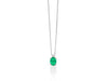 MILUNA | Collana con smeraldo ovale e diamante in oro bianco | CLD4548
