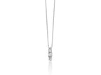 MILUNA | Collana trilogy di diamanti a scalare in oro bianco | CLD4552