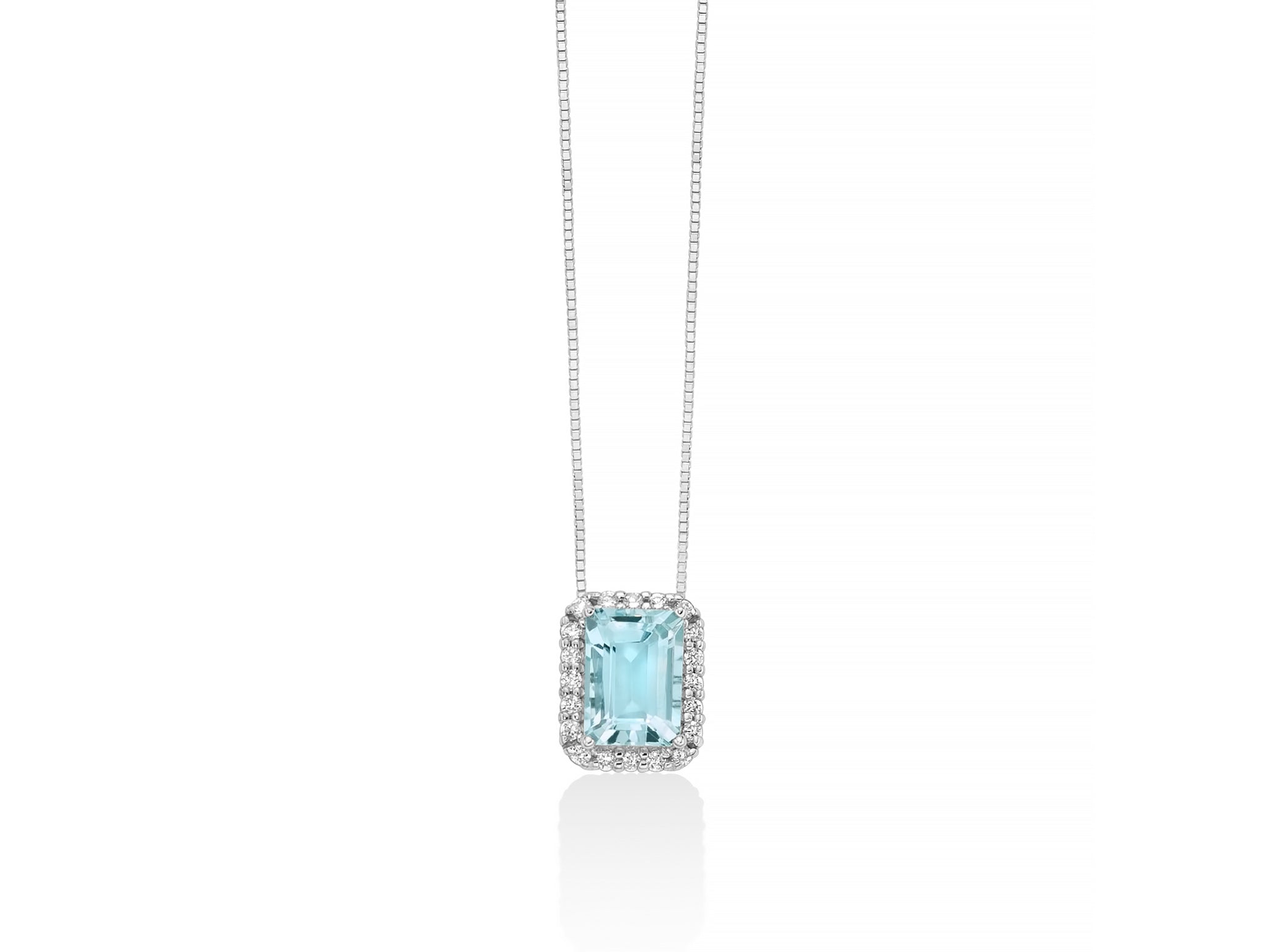 MILUNA | Collier Oro Acquamarina e Diamanti | CLD4722