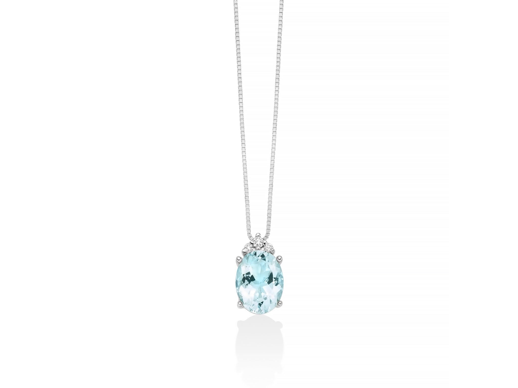 MILUNA | Collier Oro Acquamarina e Diamanti | CLD4725