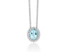 MILUNA | Collana in argento con Gemma del Cielo ovale | CLD4832