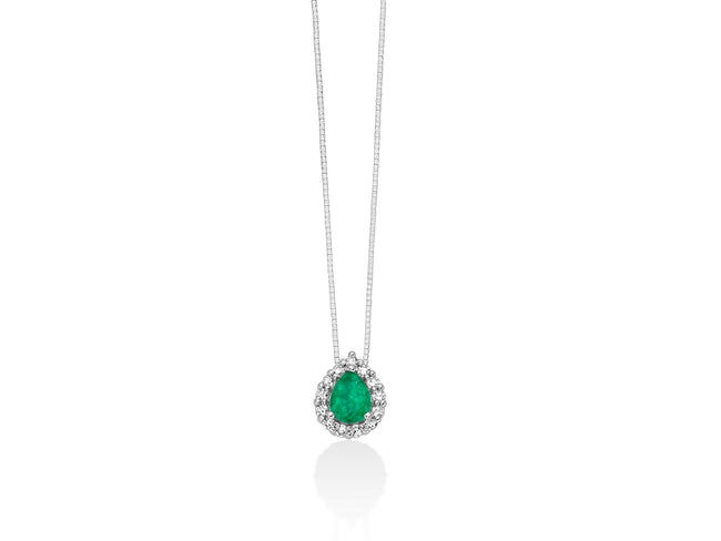 MILUNA | Collier Smeraldo e Diamanti | CLD4905