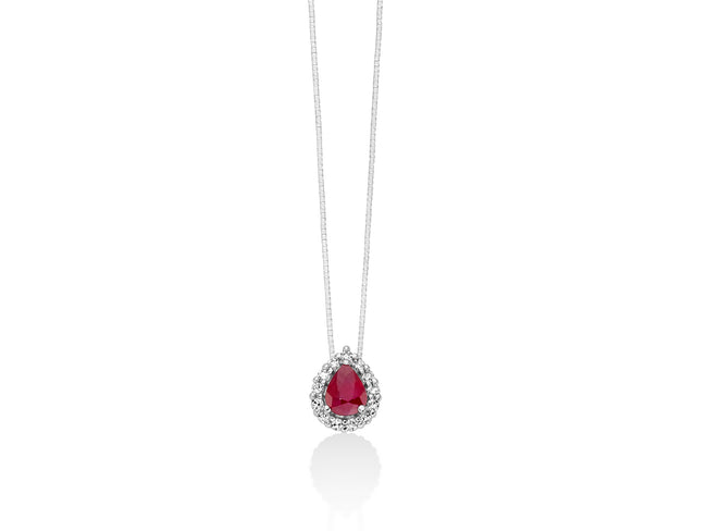 MILUNA | Collier Rubino e Diamanti | CLD4913
