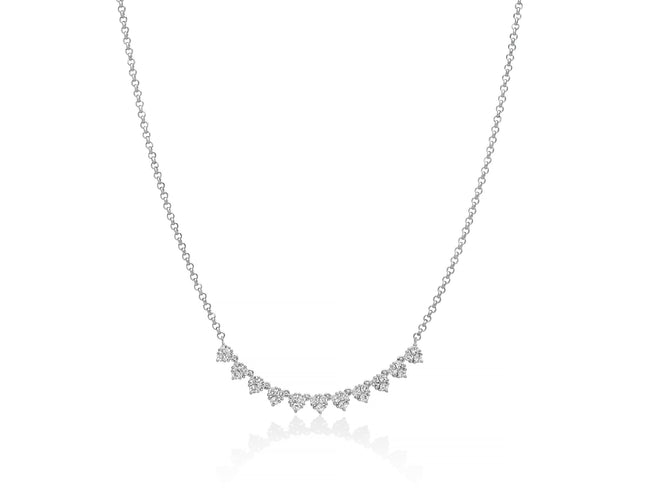 MILUNA | Collana Unica Neve con topazi bianchi e argento | CLD4921