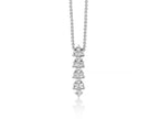 MILUNA | Collana Unica Neve con pendente di topazi bianchi e argento | CLD4945