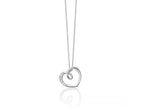 MILUNA | Collana in oro bianco 375 con pendente a cuore 10x11 mm e diamante | CLD4986X