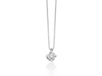 MILUNA | Collana con diamante punto luce a valentino in oro bianco | CLD5065