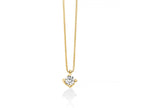 MILUNA | Collana con diamante punto luce a valentino in oro giallo | CLD5065G