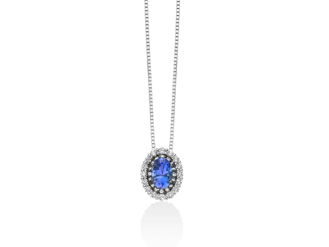 MILUNA | Collier Tanzanite con contorno brill | CLD5164