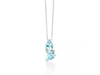 MILUNA | Collana con acquamarine a goccia e diamanti in oro bianco | CLD5321