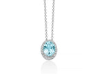 MILUNA | Collana con Gemma del Cielo ovale e topazi bianchi in argento | CLD5441