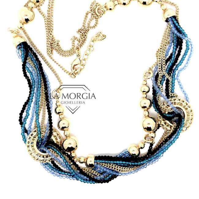 UNGARI | Collana Chanel Col. Azzurro nero petrolio | FIRENZE CL 058