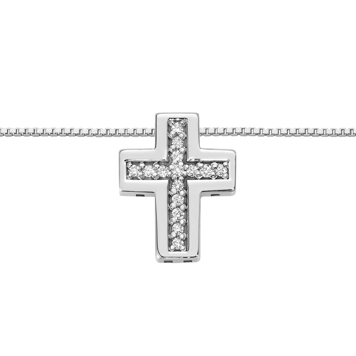 DONNAORO | Girocollo Croce Oro e Brill | DHPF9566.004