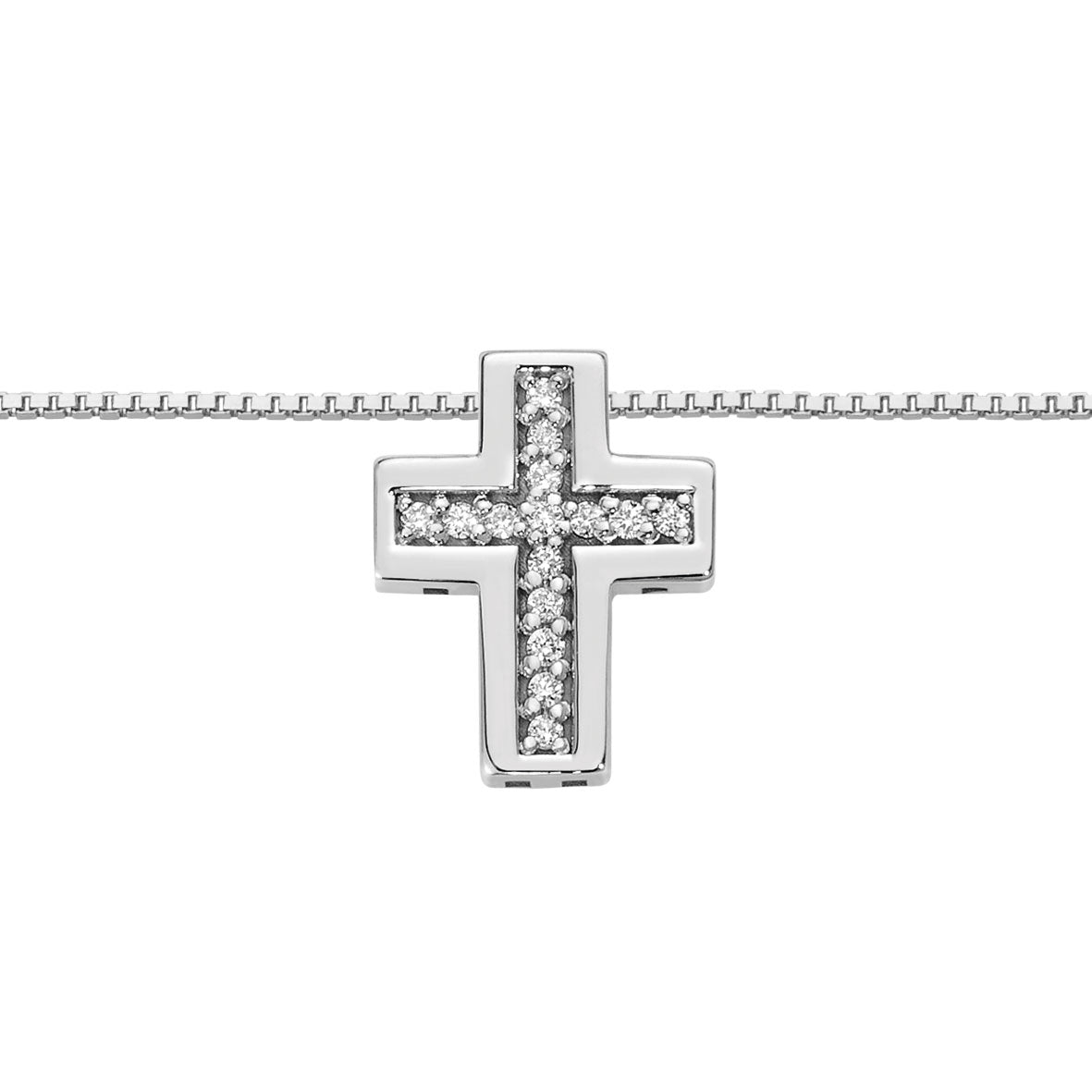 DONNAORO | Girocollo Croce Oro e Brill | DHPF9567.004