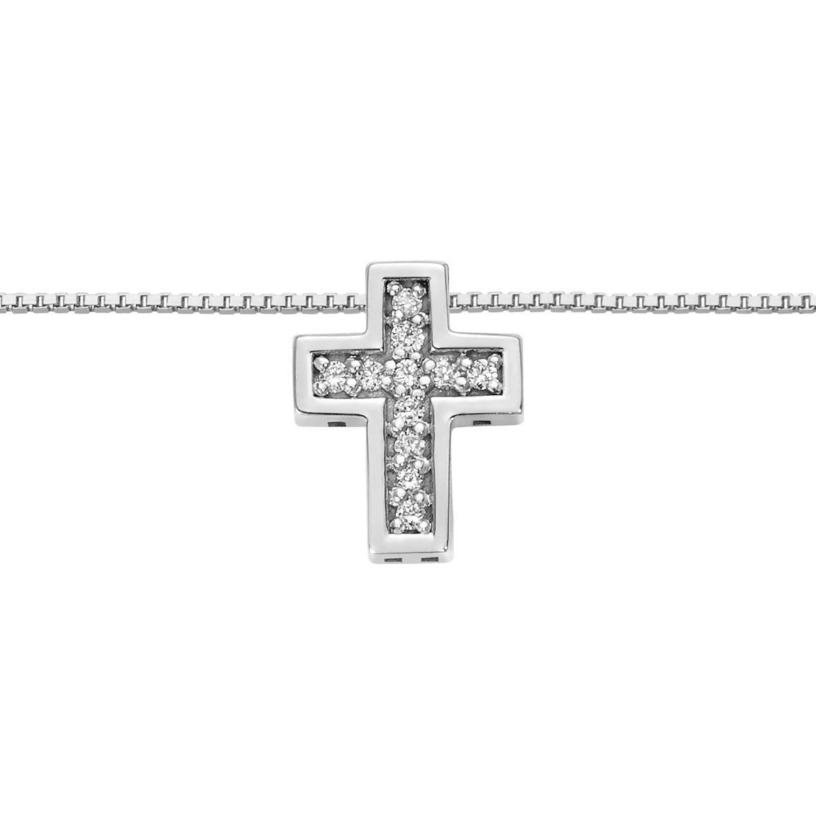 DONNAORO | Girocollo Croce Oro e Brill | DHPF9568.004