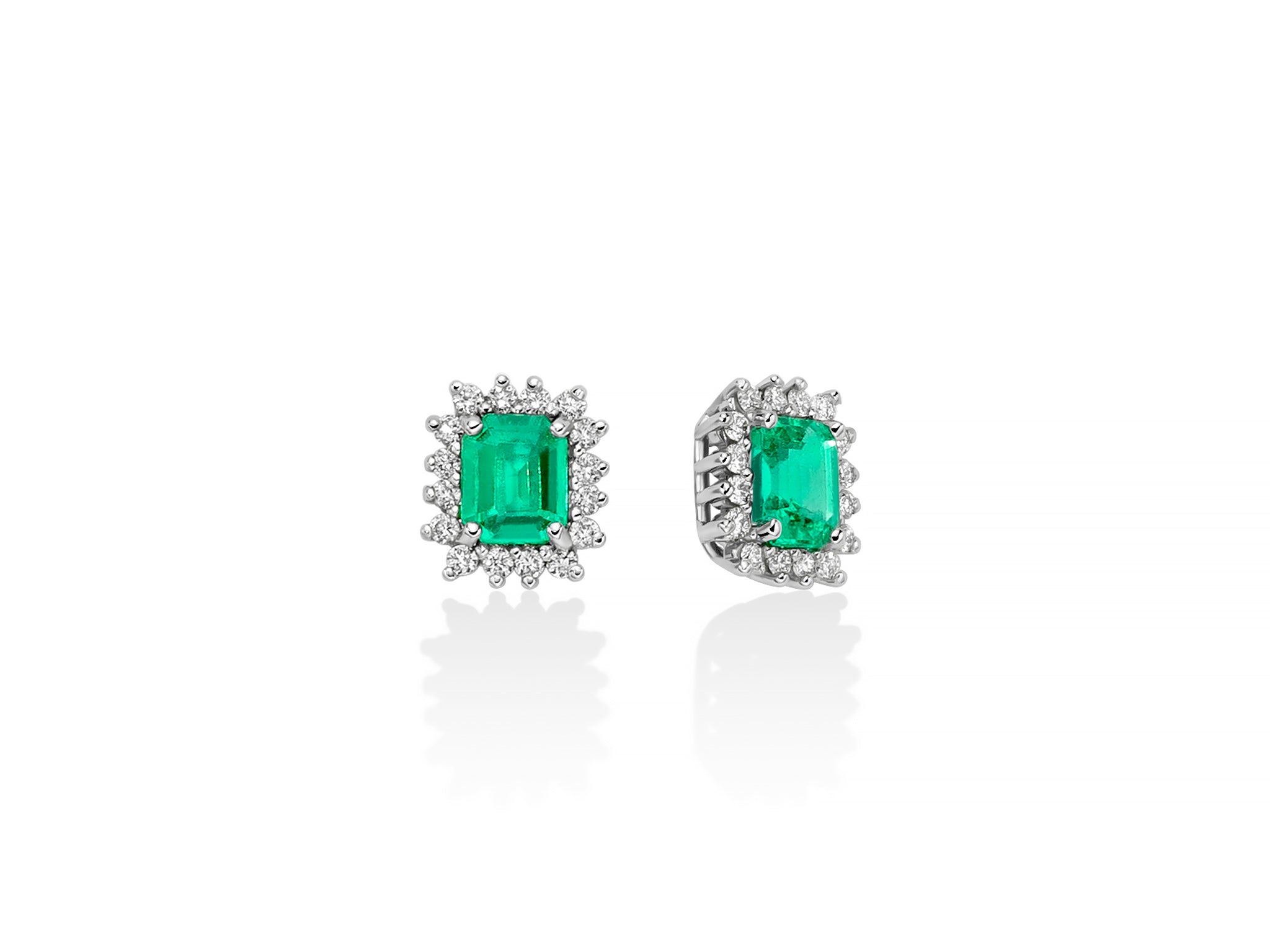 MILUNA | Orecchini Smeraldo e Diamanti | ERD2707