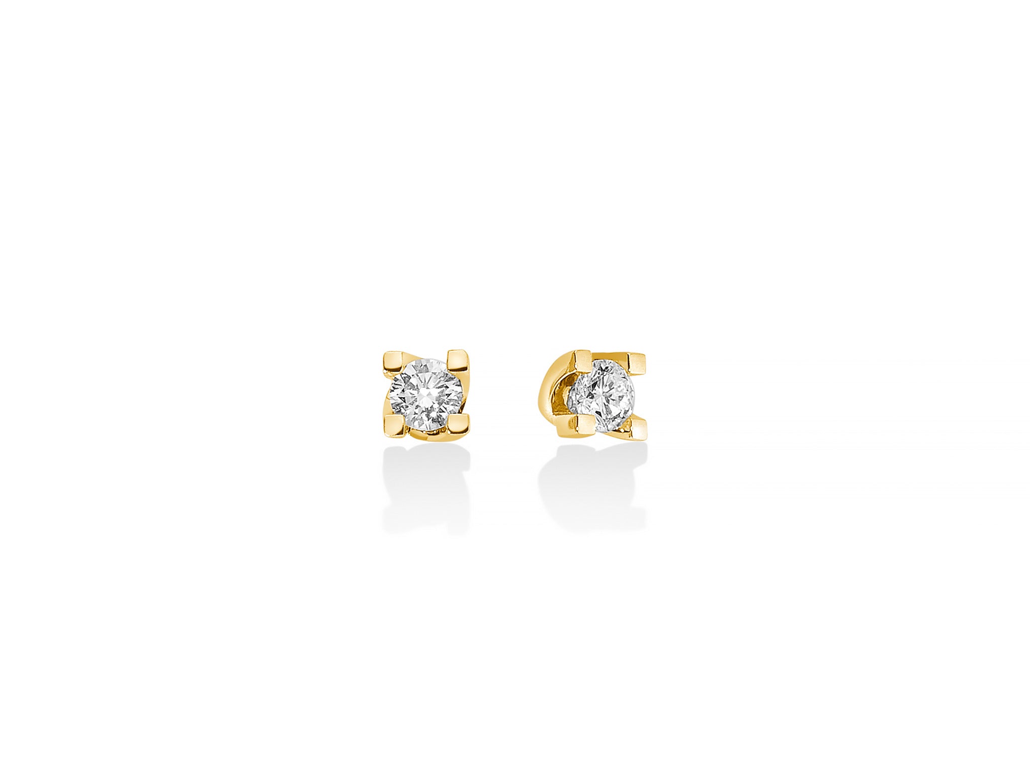 MILUNA | Orecchini di diamanti punto luce a valentino in oro giallo | ERD5068G