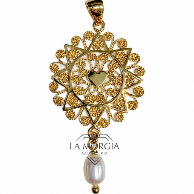 PRESENTOSA | Ciondolo Argento Dorato 925‰ diam. 2,5 cm | CI PT02G036