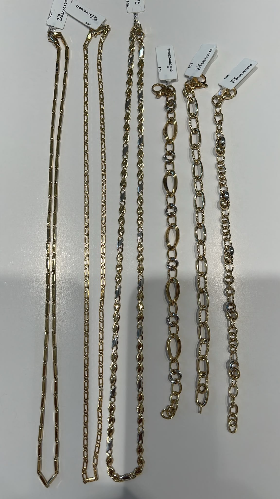 Oro 750 | 3bracciali+3collane