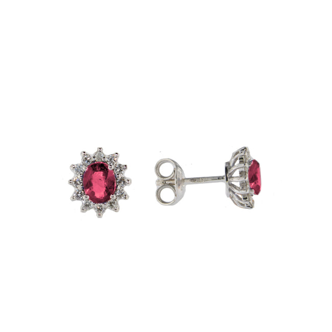 LuxGioielli | Orecchini in oro con Rubini e diamanti | OR303R1