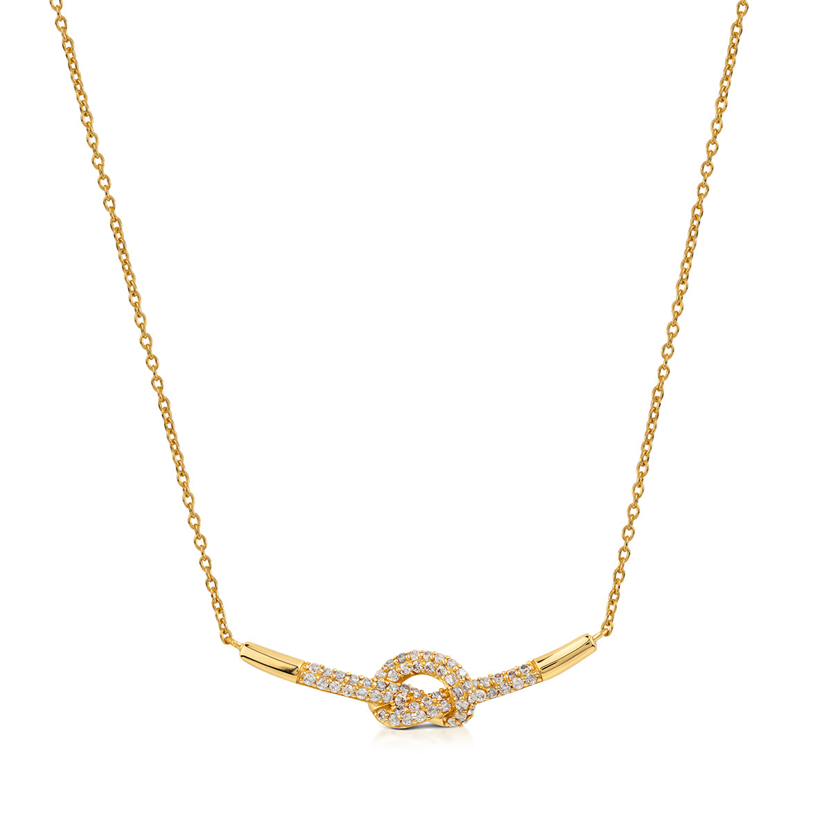 KULTO 925 | Collana Nodo in Argento925 con zircone bianco | KB925-263