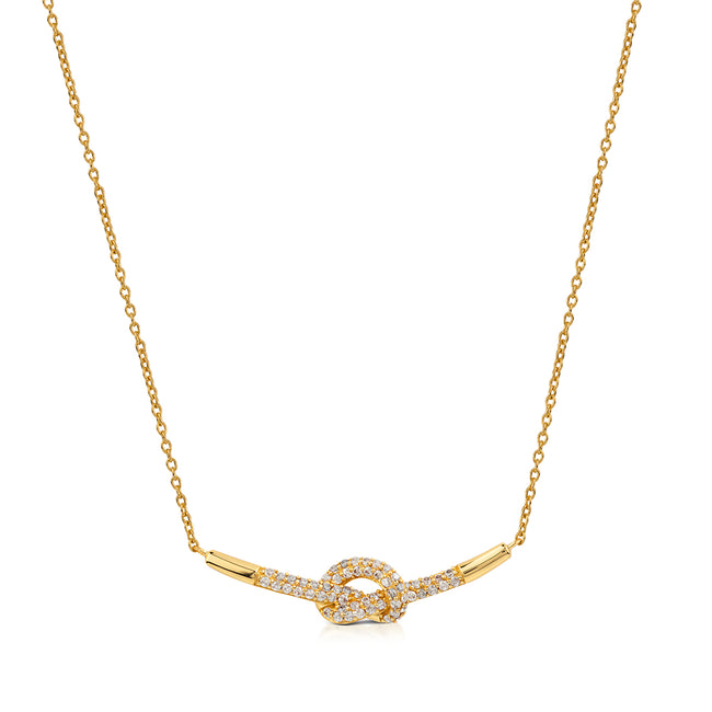 KULTO 925 | Collana Nodo in Argento925 con zircone bianco | KB925-263
