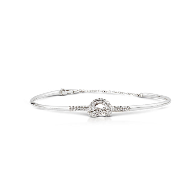 KULTO 925 | Bangle Nodo in Argento925 con zirconi bianchi | KB925-58-3450