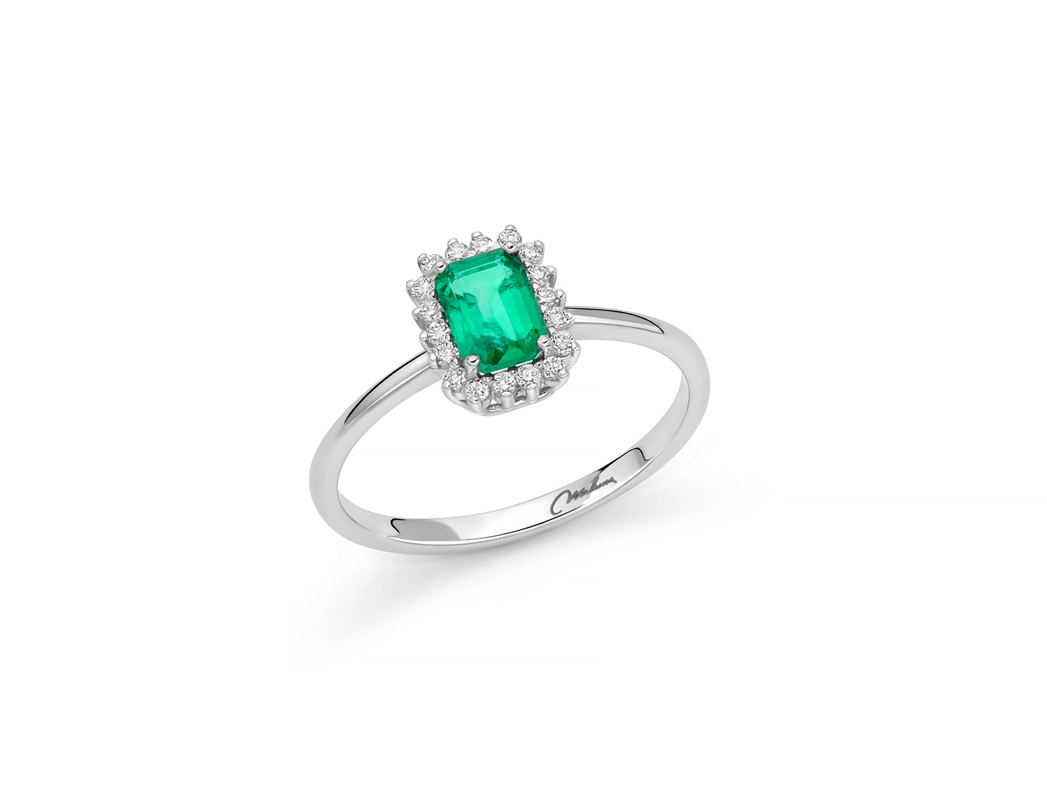 MILUNA | Anello Oro Smeraldo e Diamanti | LID3675